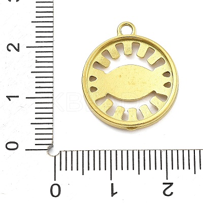 Ion Plating(IP) 304 Stainless Steel Rhinestone Pendants STAS-U034-06G-1