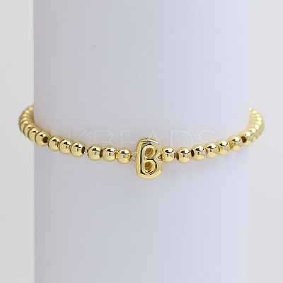 Brass Beaded Stretch Bracelets for Women FS-WG560D0-02-1