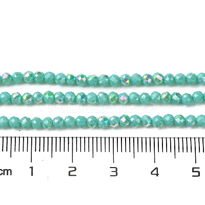 Electroplated Glass Beads Strands EGLA-P055-01B-01-1