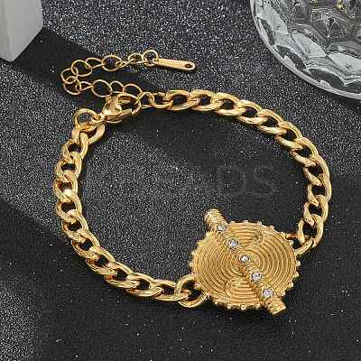 304 Stainless Steel Cuban Link Chain Bracelets for Women LS-STAS-Z117-10G-1