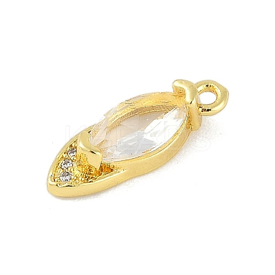 Brass Micro Pave Cubic Zirconia Pendants KK-B114-06G-02-1