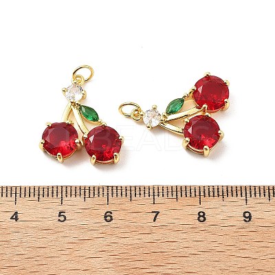 Cherry Brass Micro Pave Cubic Zirconia Pendants KK-L237-021G-01-1