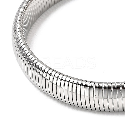 Non-Tarnish 304 Stainless Steel Flat Snake Chain Necklaces for Women NJEW-U049-01P-02-1