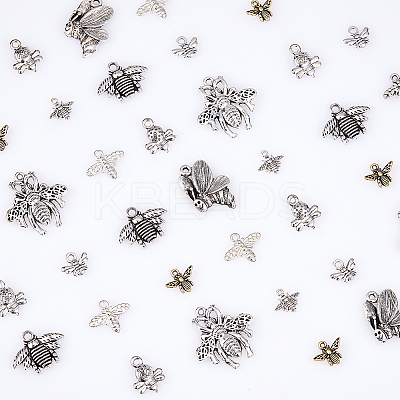 108Pcs 9 Style Tibetan Style Alloy Pendants FIND-CA0005-97-1