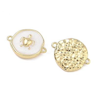 Ocean Brass Enamel Connector Charms KK-C251-05G-01B-1