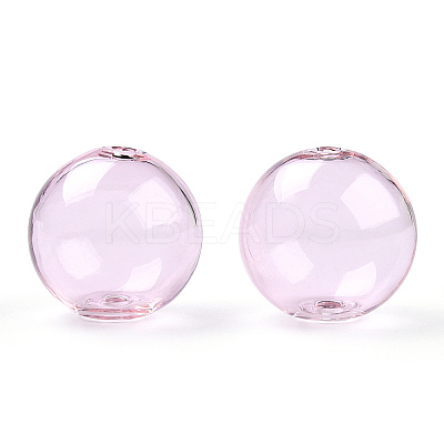 Transparent Blow High Borosilicate Glass Globe Beads GLAA-T003-09A-1