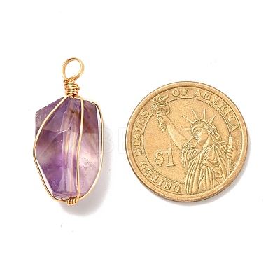Natural Quartz Pendants PALLOY-JF00933-1