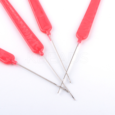 Iron Crochet Hooks with Plastic Handle Covered TOOL-S007-01-1