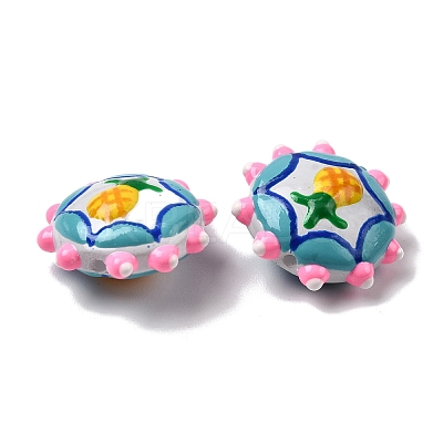 Baking Paint Glass Enamel Beads LAMP-K039-34F-1