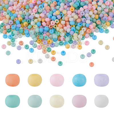 100g 10 Colors 6/0 Opaque Glass Seed Beads SEED-TA0001-05C-1