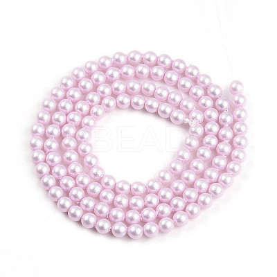 Baking Paint Pearlized Glass Pearl Bead Strands HY-N002-3mm-C03-1