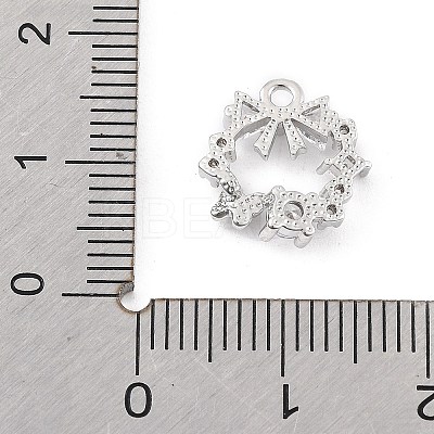 Brass Micro Pave Cubic Zirconia Pendants KK-K371-41A-P-1