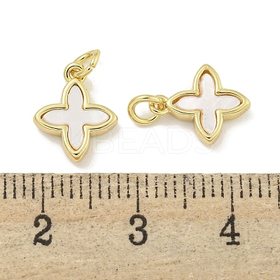 Brass with Sea Shell Charms X-KK-Q820-15G-1