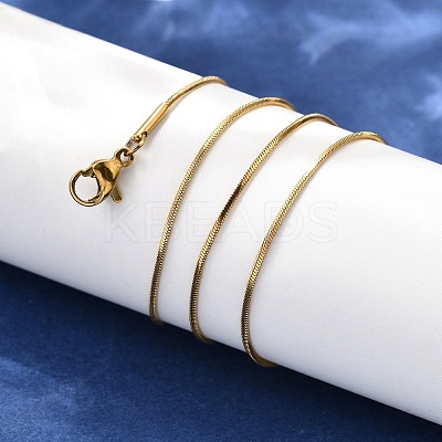 Ion Plating(IP) 304 Stainless Steel Snake Chain Necklaces NJEW-F112-31-1