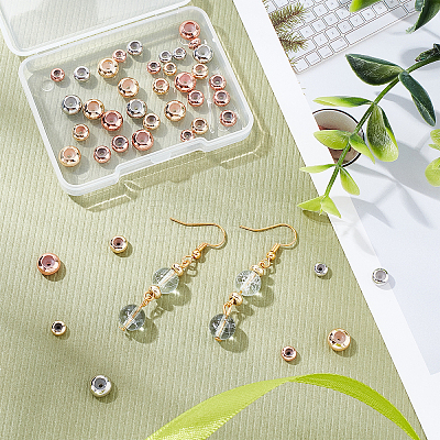 54Pcs 9 Style Brass Beads KK-AR0002-50-1