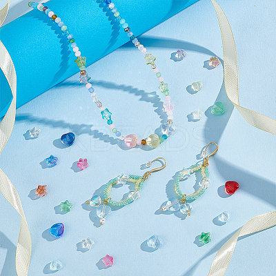 4 Strands 4 Styles Transparent Glass Beads Strand GLAA-PH0003-35-1