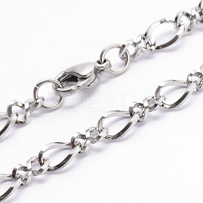 Fashionable 304 Stainless Steel Chain Necklaces NJEW-I060-04-1