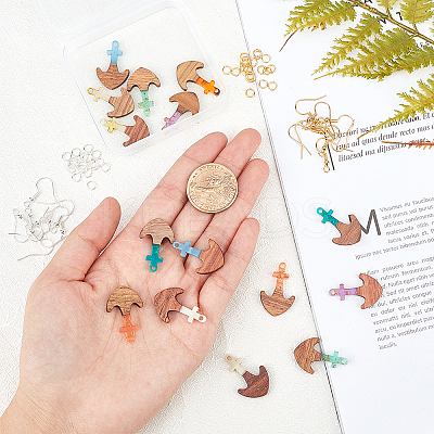 DIY Wooden Dangle Earring Making Kits DIY-OC0006-43-1