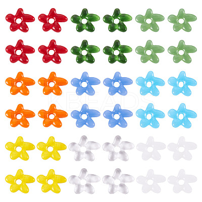 36Pcs 9 Colors Handmade Lampwork Beads LAMP-TA0001-64-1