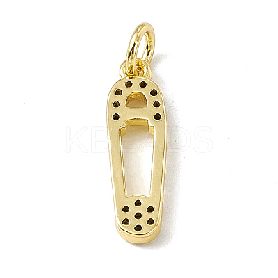 Brass Micro Pave Cubic Zirconia Pendants ZIRC-F132-81G-1
