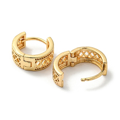 Brass Hollow Hoop Earrings LS-EJEW-M236-01C-G-1