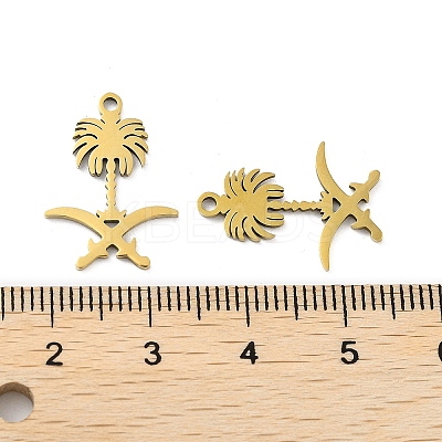 Ion Plating(IP) 201 Stainless Steel Connector Charms STAS-A090-20G-1