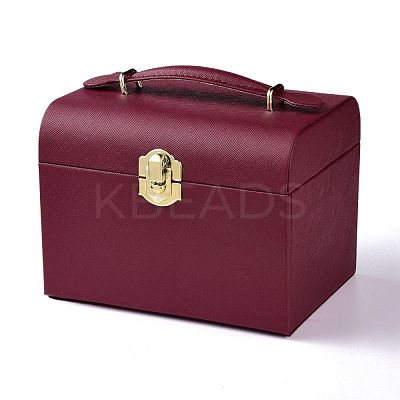 PU Leather Jewelry Organizer Box CON-P012-04C-1