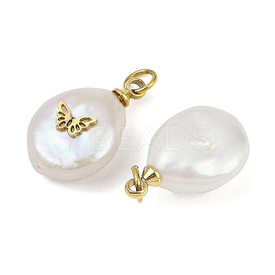Natural Keshi Pearl Pendants STAS-Z136-01G-1