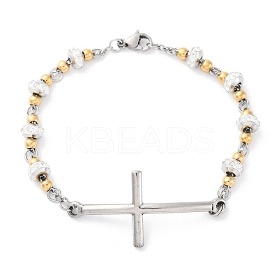 201 Stainless Steel Link Chain Bracelets BJEW-A032-02GP-02-1