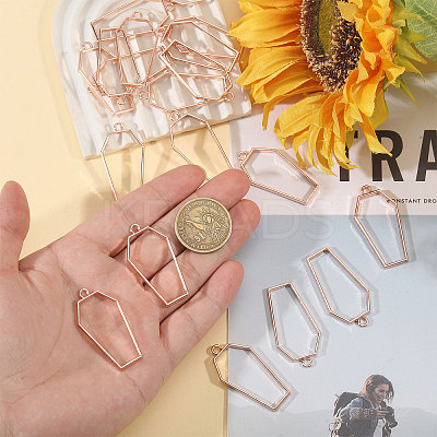 20Pcs Alloy Open Back Bezel Pendants FIND-CA0011-50RG-1