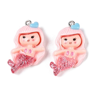 Opaque Resin Pendants X-RESI-D055-037P-1
