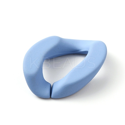 Spray Painted Acrylic Linking Ring OACR-WH0006-16M-1
