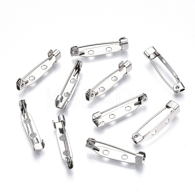 Tarnish Resistant 201 Stainless Steel Brooch Pin Back Safety Catch Bar Pins STAS-S117-021C-1