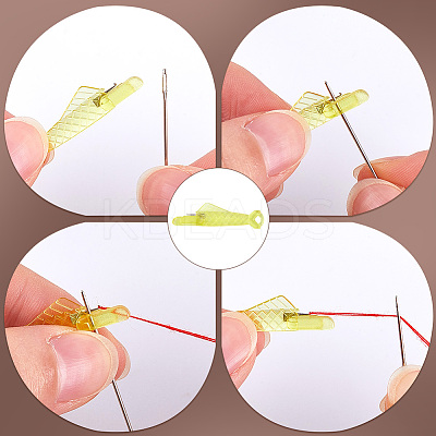 50Pcs Fish Shape Sewing Machine Needle Threaders DIY-CP0011-20A-1