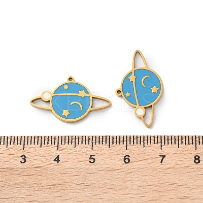 304 Stainless Steel Enamel Pendants STAS-M102-22G-1