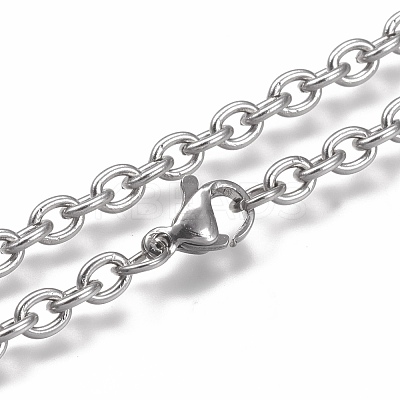 Tarnish Resistant 304 Stainless Steel Cable Chain Bracelets BJEW-H532-01P-1