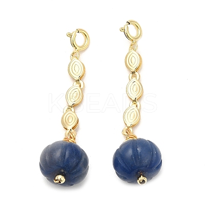 Dyed & Heated Natural Blue Aventurine Pumpkin Pendant Decoration G-K341-13G-1
