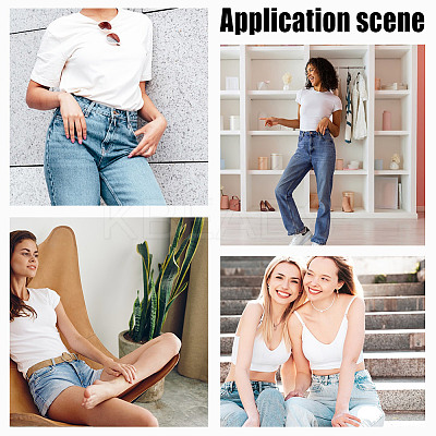 40Pcs 2 Colors Silicone Zipper Holder Upper for Jeans HJEW-NB00228-1