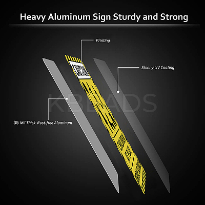 UV Protected & Waterproof Aluminum Warning Signs AJEW-WH0111-D-10-1