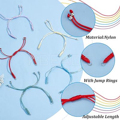 Adjustable Nylon Braided Cord Bracelet Making Accessories AJEW-PH0004-84-1