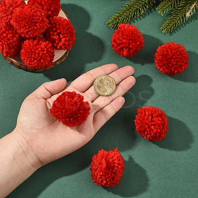 24Pcs Wool Soft Pompom Ball DIY-SC0031-31C-01-1