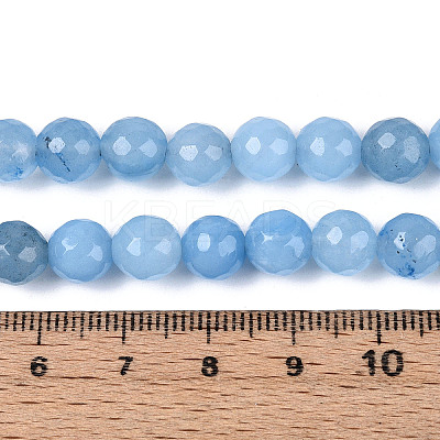 Dyed Natural White Jade Beads Strands LS-G-T139-8mm-60-15-1
