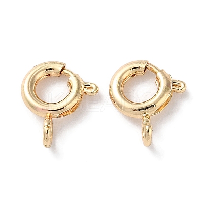 Rack Plating Brass Spring Ring Clasps KK-F090-22LG-1