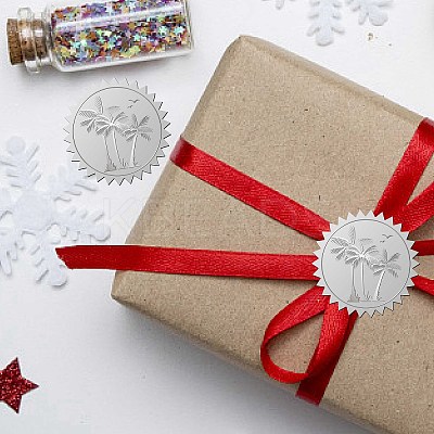 34 Sheets Silver Foil Embossed PET Picture Sticker DIY-WH0528-009-1