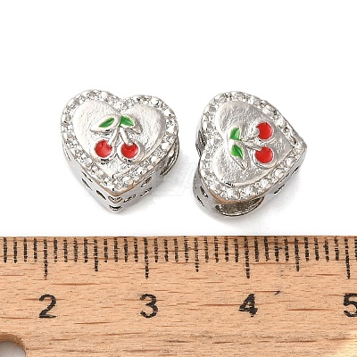 Rack Plating Alloy Enamel European Beads PALLOY-S189-51P-1