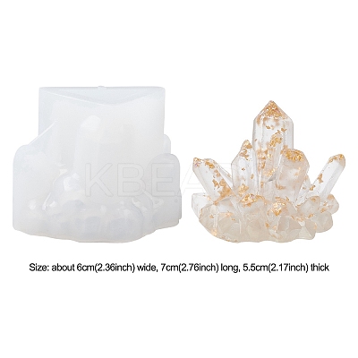 DIY Crystal Cluster Display Decoration Silicone Molds DIY-YWC0003-02C-1