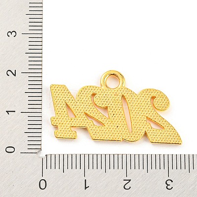 Alloy Numbers Pendants PALLOY-D028-01G-1