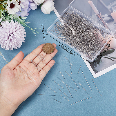 800Pcs 4 Styles 304 Stainless Steel Flat Head Pins STAS-BBC0003-10-1