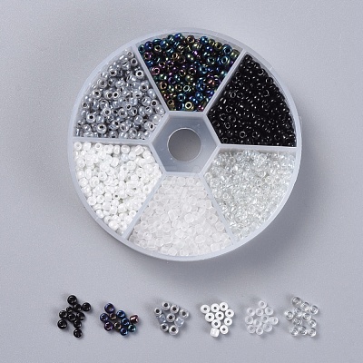 6 Colors 8/0 Glass Seed Beads SEED-X0052-03A-3mm-1