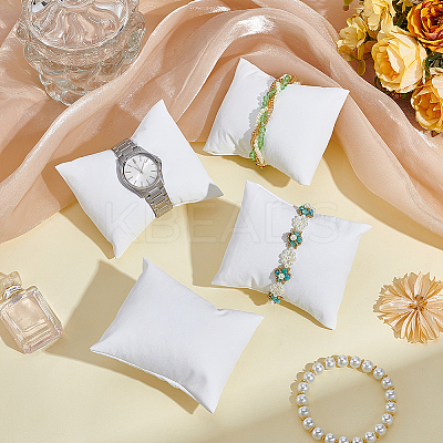 PU Leather Jewelry Watch/Bracelet Display Pillows ODIS-WH0043-198B-1